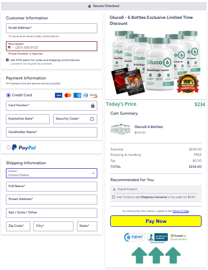 gluco6 secure order pay